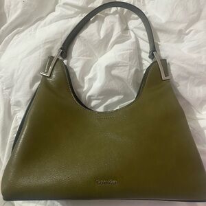Calvin Klein Khaki Green Shoulder Bag